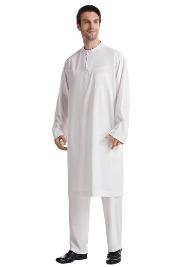 Buy Buttoned Round Neck Robe Set in Saudi Arabia