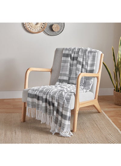 Buy Austin Cotton Woven Throw 152 x 127 cm in UAE