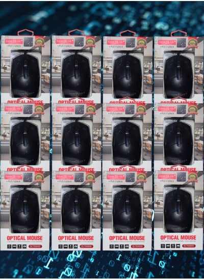 اشتري 12 Pieces SmarTLink Optical Mice The Wired Professional Cool Mouse SL7006MS في السعودية