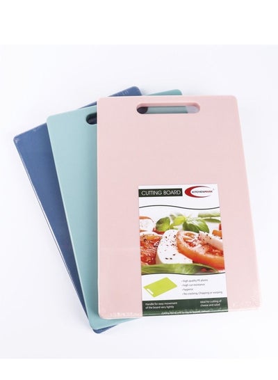 Buy Plastic 10mm Chopping Cutting Board 37cm - Assorted Colors in UAE