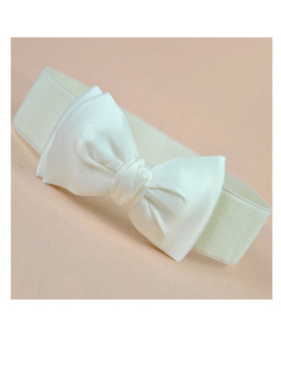 Buy Everything Chiffon Bow Waist Seal Adornment Belt Lady 65-90cm White in UAE