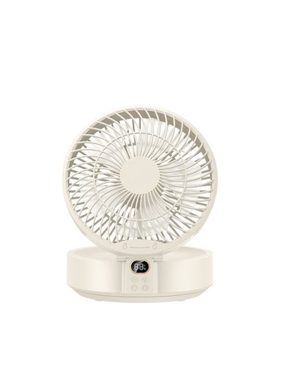 اشتري Table Fan Oscillating Table Fan Small Portable Electric Plug-In Desk Fan Adjustable Tilt Head for Bedroom and Office في الامارات