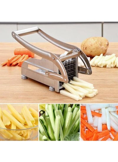 اشتري Stainless Steel Potato Chips Cutter French Fries Strip Cutting Machine Chopper Household Kitchen Gadgets في الامارات