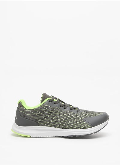 اشتري Men's Textured Sports Shoes with Lace-Up Closure في الامارات