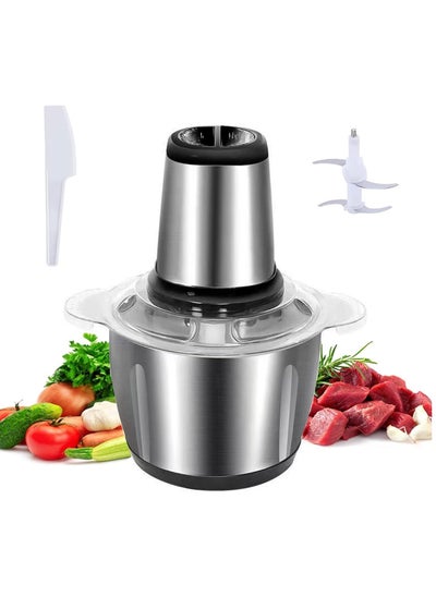 Buy Durable Electric Stainless Steel Meat Grinder 850W 2 Speeds With 5L Stainless Steel Bowl in Saudi Arabia