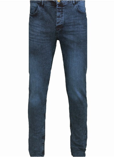 Buy Lycra casual jeans for men dark blue in Egypt