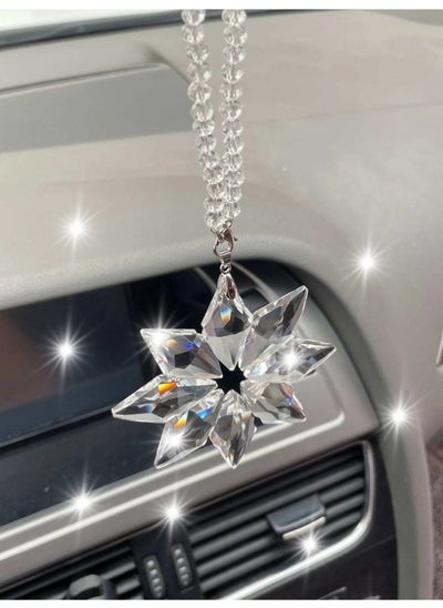 Buy Luxury Snowflake Crystal Pendant for Car - Clear in Saudi Arabia