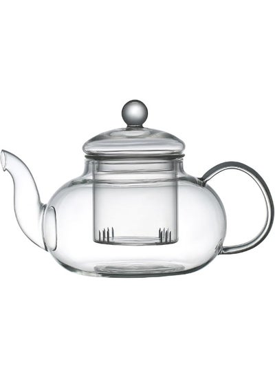 Buy Borosilicate Glass Tea Pot 1200Ml Stovetop Safe Glass Teapot With Removable Infuser 40.6 Oz Tea Kettle With Stainer For Loose Tea Leaf And Blooming Tea Maker Set in UAE