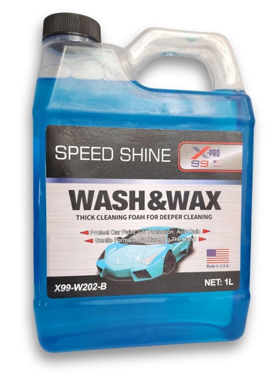 Buy 1-L Car Shampoo Wash & Wax, Thick Cleaning Foam For Deeper Cleaning. in Saudi Arabia