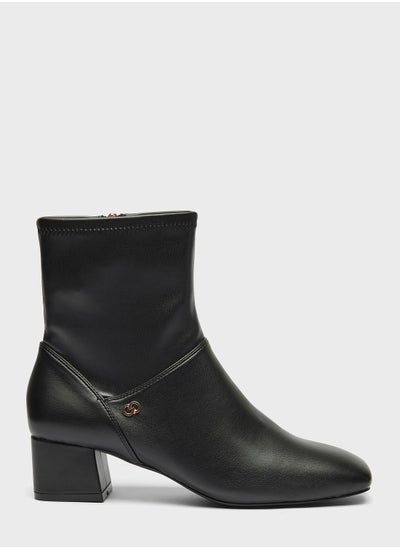 Buy Close Toe Mid Heel Ankle Boots in UAE