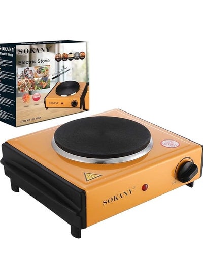 Buy 1000W Electric Hot Plate, Cast Iron, Temperature Control with Power Indicator Lights, Easy to Clean Hot Plate by Sokany SK-100A in Egypt