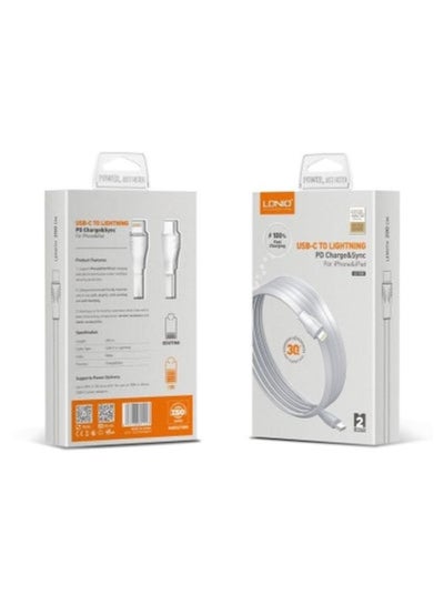 Buy Ldnio LC132-i Cable(Type C To Lightning), White in Egypt
