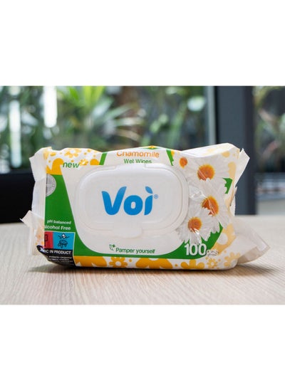 Buy Wet Wipes Chamomile 100 Pcs Pack in UAE