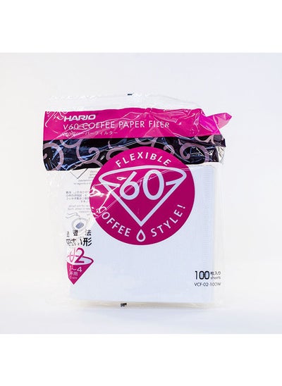 اشتري V60 Paper Coffee Filters - Size 02 White-Tabbed في الامارات