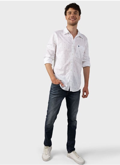 اشتري Printed Slim Fit Shirt في السعودية