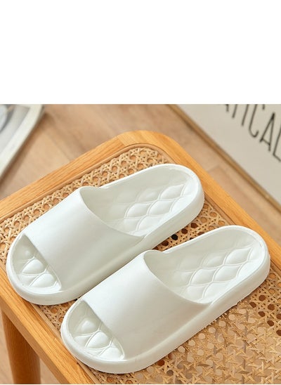 Buy EVA flip flops unisex white soft non-slip sandals suitable for hotel bathroom swimming 42-43 size in UAE