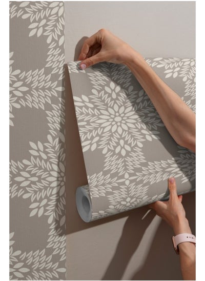 Buy Old Damask Pattern Fabric Wallpaper Covers An Area ​​Up To 4.2Mx3M With Adhesive And Smoothing Tool in Egypt