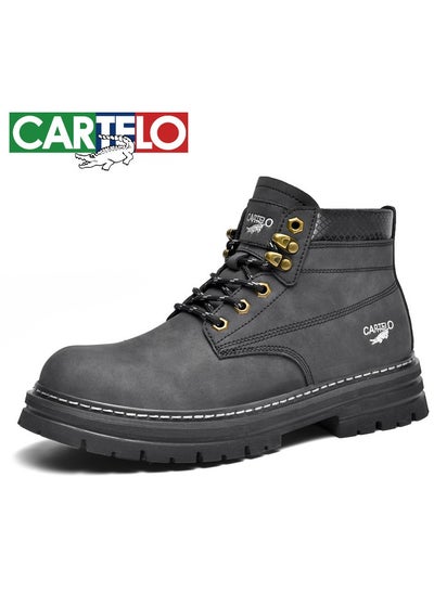 اشتري Men's High Top Outdoor  Casual Shoes Martin Boots في الامارات