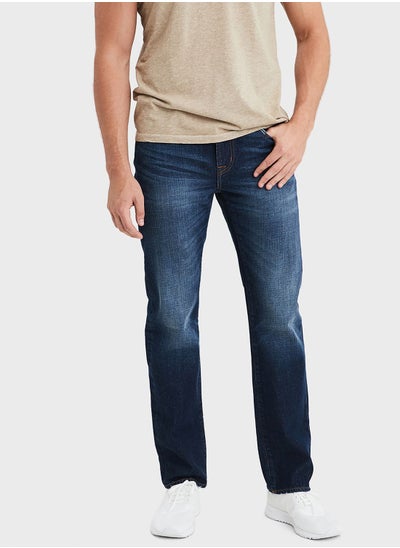 Buy Mid Wash Straight Jeans in UAE