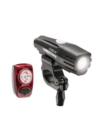 Buy Metro 700 Lumen Headlight And Hotshot 100 Lumen Tail Light Usb Rechargeable Bike Light Combo Set , Black ; Red in UAE