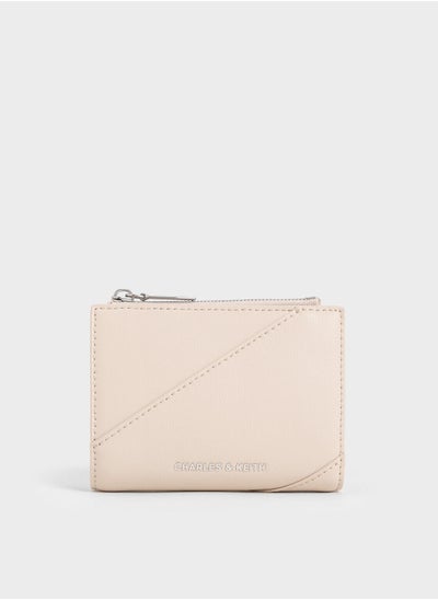 اشتري CHARLES & KEITH Trin Stitch-Trim Wallet - Oat في الامارات