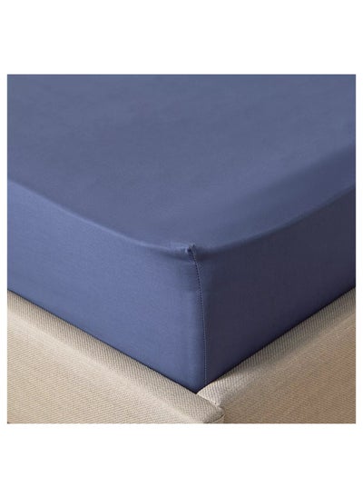 Buy Aspen Cotton Bamboo Sateen 300 Thread Count Full Fitted Sheet - 120x200 cm in Saudi Arabia