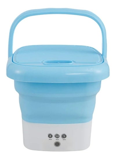 Buy Portable Washing Machine Mini Foldable Washing Machine with Spin Bucket for Baby Clothes, Underwear, Socks, Towels, Perfect for Travel, Apartment, Lightweight and Easy to Carry in UAE