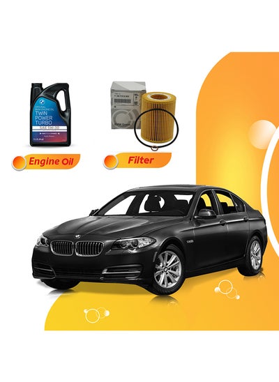 Buy 528I 5 Liters 5W30 Bmw Oil And Original Filter in UAE