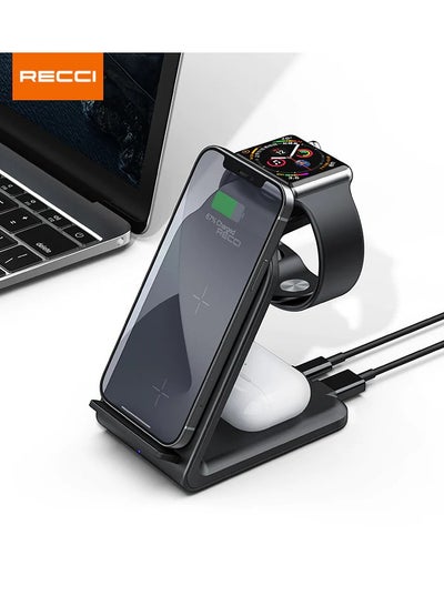 Buy 4 in 1 desktop stand wireless charger 15W Apply to mobile phones/iWatches/ Bluetooth headphone in Egypt