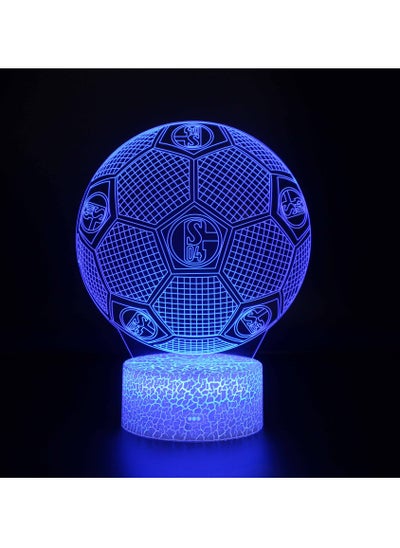 اشتري Five Major League Football Team 3D LED Multicolor Night Light Touch 7/16 Color Remote Control Illusion Light Visual Table Lamp Gift Light Team Schalke 04 في الامارات