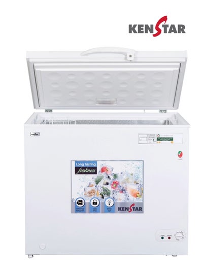 Buy Single-Door Chest Freezer with Storage Basket, High-Efficiency Cooling, Adjustable Temperature, Silent Operation - Perfect for Home and Restaurants in UAE