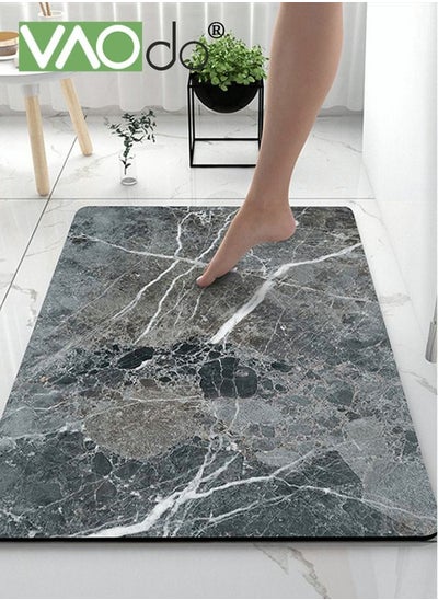 اشتري Bath Mat Super Absorbent Bathroom Cushion Toilet Absorbent Non-Slip Mat Not Moldy Kitchen Porch Floor Mat في السعودية