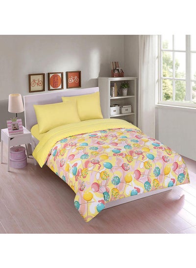 Buy 3-Piece Printed Kids Comforter Single 160X220cm Lollypop in UAE