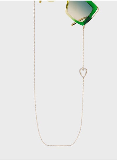 Buy Pearl Detail Heart Sunglass Chain in UAE