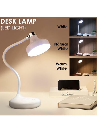 Buy Double Head LED Desk Lamp USB Rechargeable Study Lamp with Built-in Battery Wall Mounted Study Lamp Foldable Portable Study Lamp for Kids and Adults in Egypt