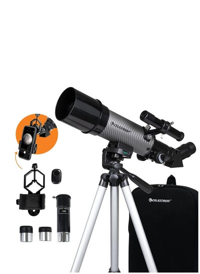 اشتري Telescope Travel Scope Case 60 DX with Smartphone Adapter and Free ECLIPSMART SOLAR Filter | Contains free astronomy software and a product-specific download eBook في الامارات