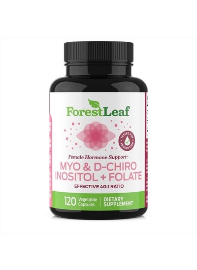 Buy Myo and D-Chiro Inositol Supplement Blend with Folate - Hormone Balance, Ovulation and Ovarian Support for Women - Hair Growth, Weight Management, Fertility and Pregnancy Health (120) in UAE