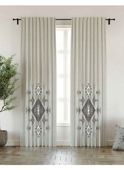 Buy Ready-Made Printed Curtain (Two Pieces Back Tape)  275x270x275 in Egypt