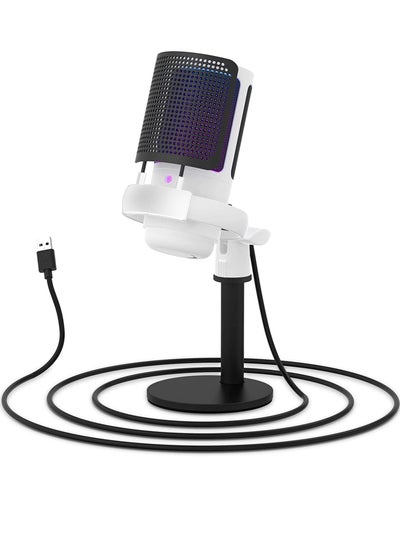 Buy Condenser Microphone, Gaming Microphone on Mac,PS4,PS5, USB Microphone for PC with RGB, Touch Mute, Plug and Play, Gain knob & Monitoring Mic for Recording, Streaming, Podcasts in Saudi Arabia