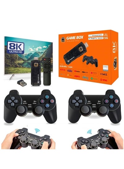 Buy Compact Mini 8K Retro Games Stick with Offering A Collection of 10,000 Classic Video Games, Paired with A 2.4G Wireless Controller and Dual System Compatibility in UAE
