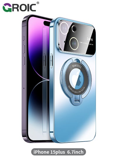 اشتري For iPhone 15 Plus Case with Magnetic Invisible Stand, Compatible with MagSafe, Official Color Match for iPhone, Phone Cover with Lens Protection,iPhone 15 Plus 6.7'' Shockproof Phone Shell في الامارات