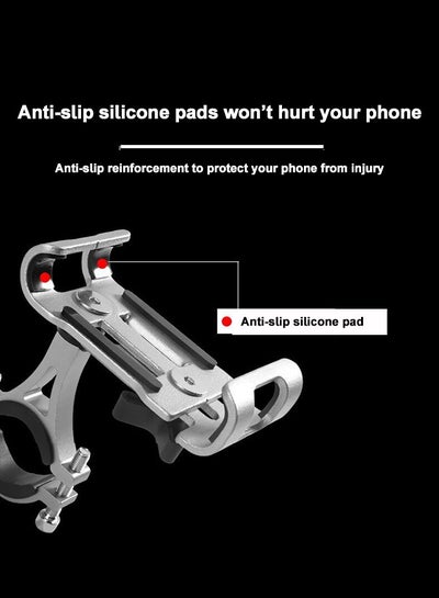 Buy Bicycle Cell Phone Holder, Waterproof and Non-slip Mountain Bike and Motorcycle Handlebar Clip Holder, Adjustable and Compatible with Mobile Phones from 3.5 Inches to 6.5 Inches in Saudi Arabia