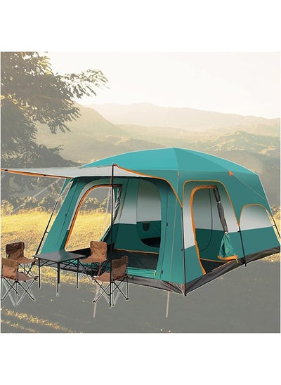 Buy Outdoors Two Rooms And One Living Room 3-4 Persons Camp Portable Double-Deck Big Tent in Saudi Arabia