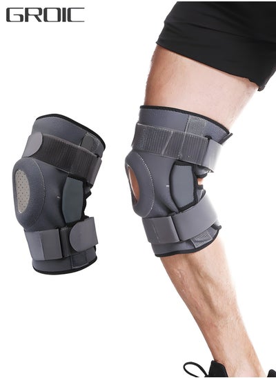 اشتري Knee Braces for Knee Pain with Side Stabilizers,Non Slip Adjustable Knee Support for Joint Pain Relief, Injury Recovery, High-Level Support For Arthritis, ACL, LCL, MCL في الامارات