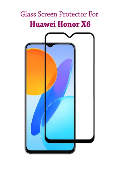 Buy Tempered Glass Screen Protector For Huawei Honor X6 - Black in Saudi Arabia