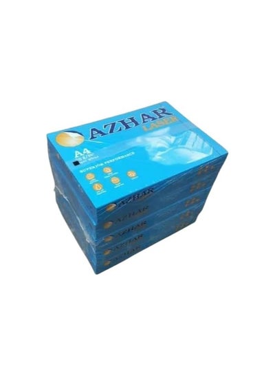 Buy Azhar White Premium A4 Paper 70gm 5 Packs of 2500 papers in Egypt