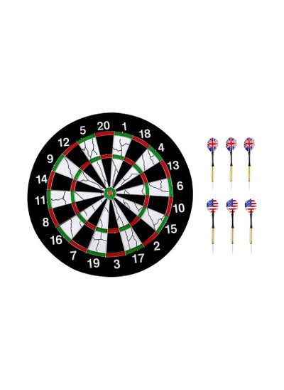 Buy Professional Double-sided Dartboard with 6 darts-45 cm in UAE