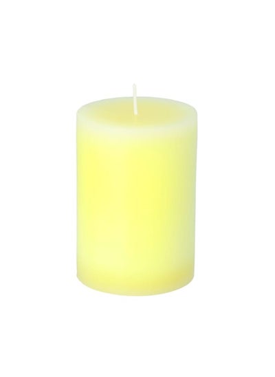 اشتري Citronella Pillar Candle Yellow 8Oz في السعودية