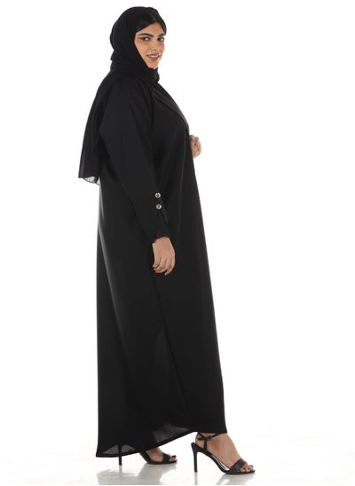 Buy Elegant Black Wrap Abaya in Saudi Arabia