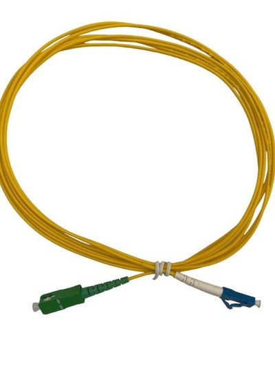 Buy Fiber Optic Dual Core Single Mode Jumper Yellow 3m in Saudi Arabia